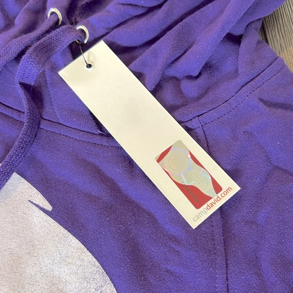 NWT [camp david] Kansas State Wildcats NCAA Hooded Sweatshirt Purple Women’s S M - Picture 9 of 10